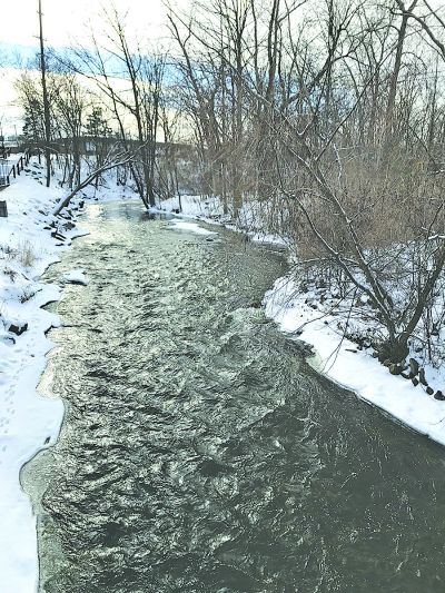  A sewer along Main Street overflowed Feb. 3, releasing raw sewage into the Paint Creek and temporarily closing nearby businesses. 