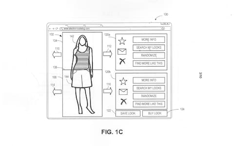 An image from Amazon's patent application shows how any app it develops could look