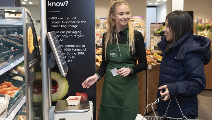 M&S has employed trained greengrocers as part of the trial, to ensure customers know how to weigh and preserve their shopping