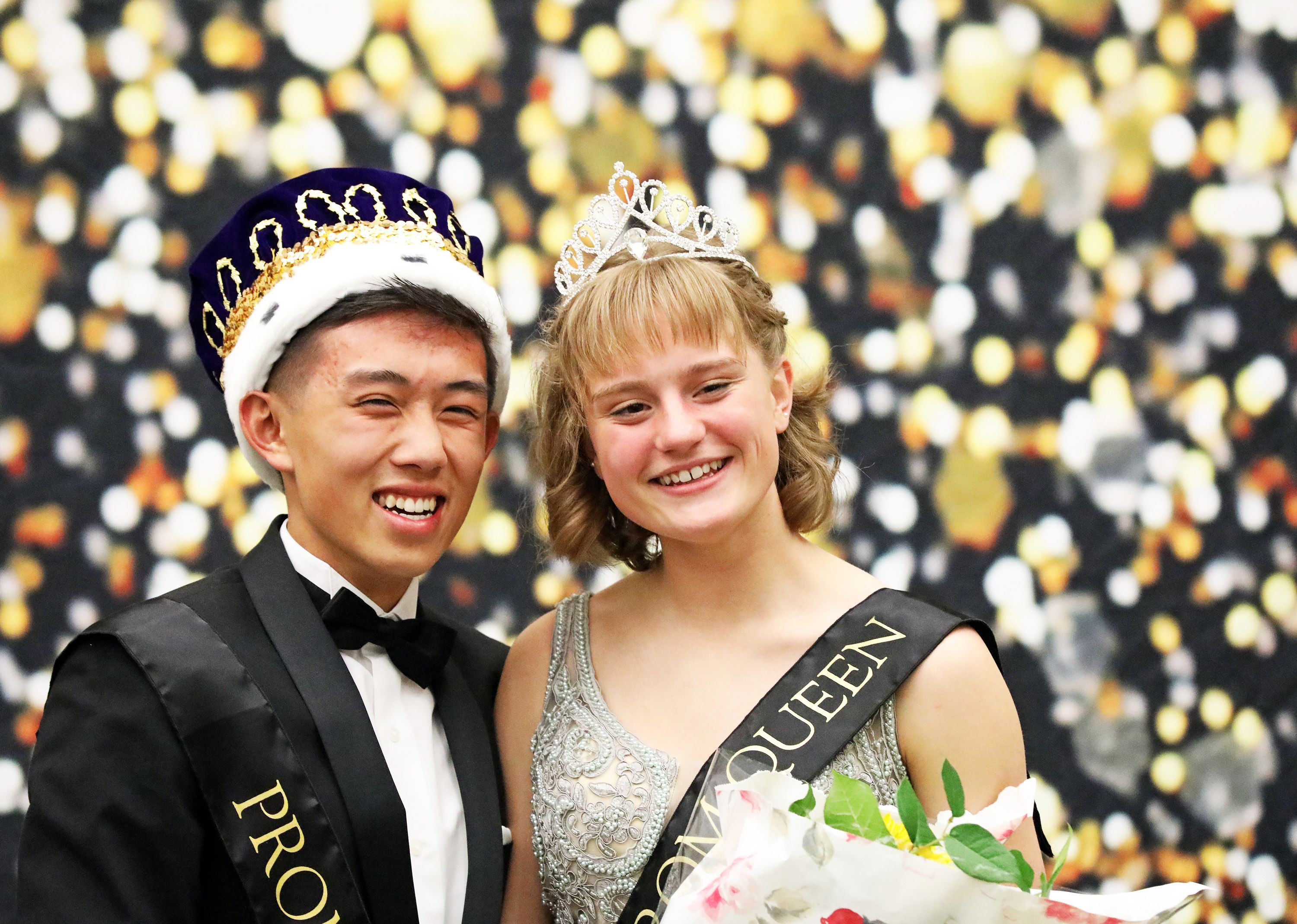 Prom King Jimmy Le and Prom Queen Kendall Hostetler