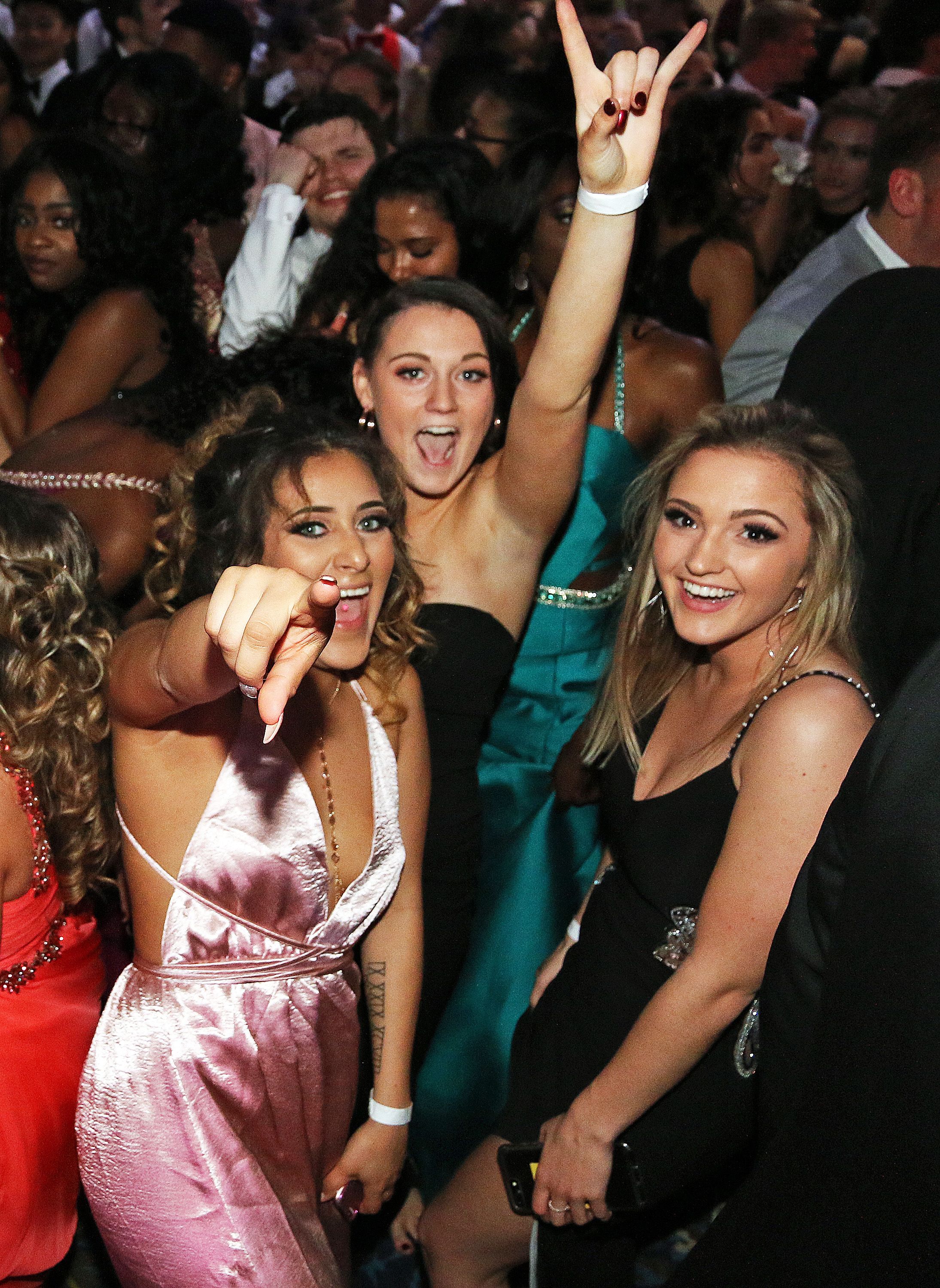 The Dragons enjoy the crowded dance floor during the