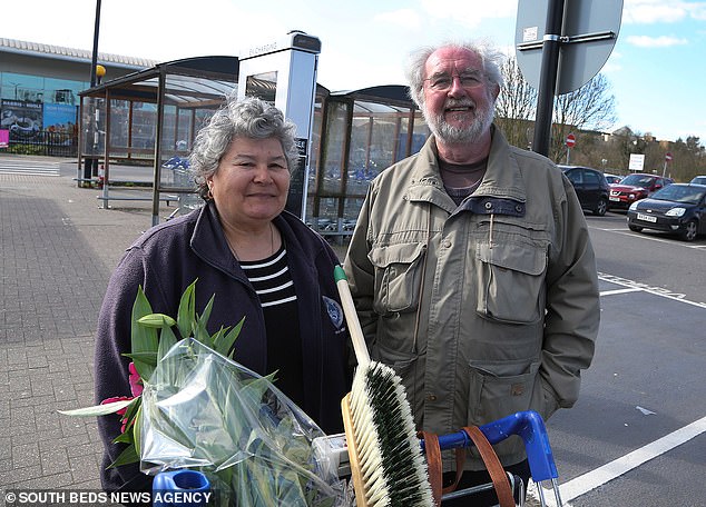 Dave Mason and his wife Pamela emerged from the store with shopping for their son who has just moved to Britain. Mr Mason said: 'I think it's a good idea'