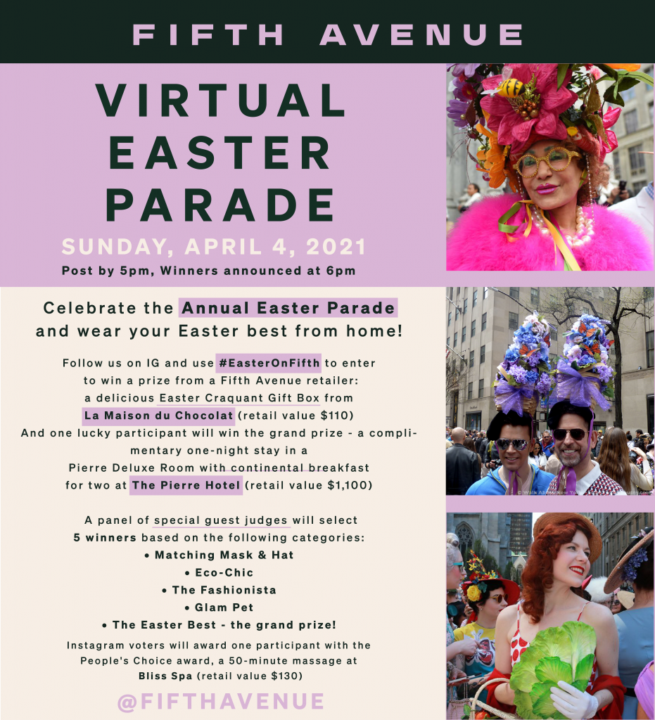 Easter Virtual Event You’re Invited! Fifth Avenue’s Virtual Easter Parade – WindowsWear