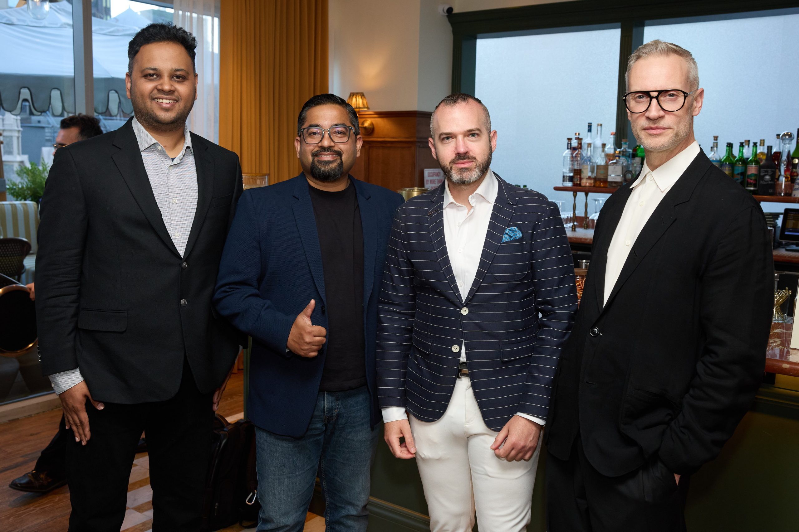 WindowsWear Summer Bash 2026 — Bhabani Mishra, Co-Founder, CTO (Carnera) · Nick AJ, Co-Founder, CEO (Carnera) · Jon Harari, CEO (WindowsWear) · Benoit Tordeur, SVP Visual Experience (Calvin Klein)