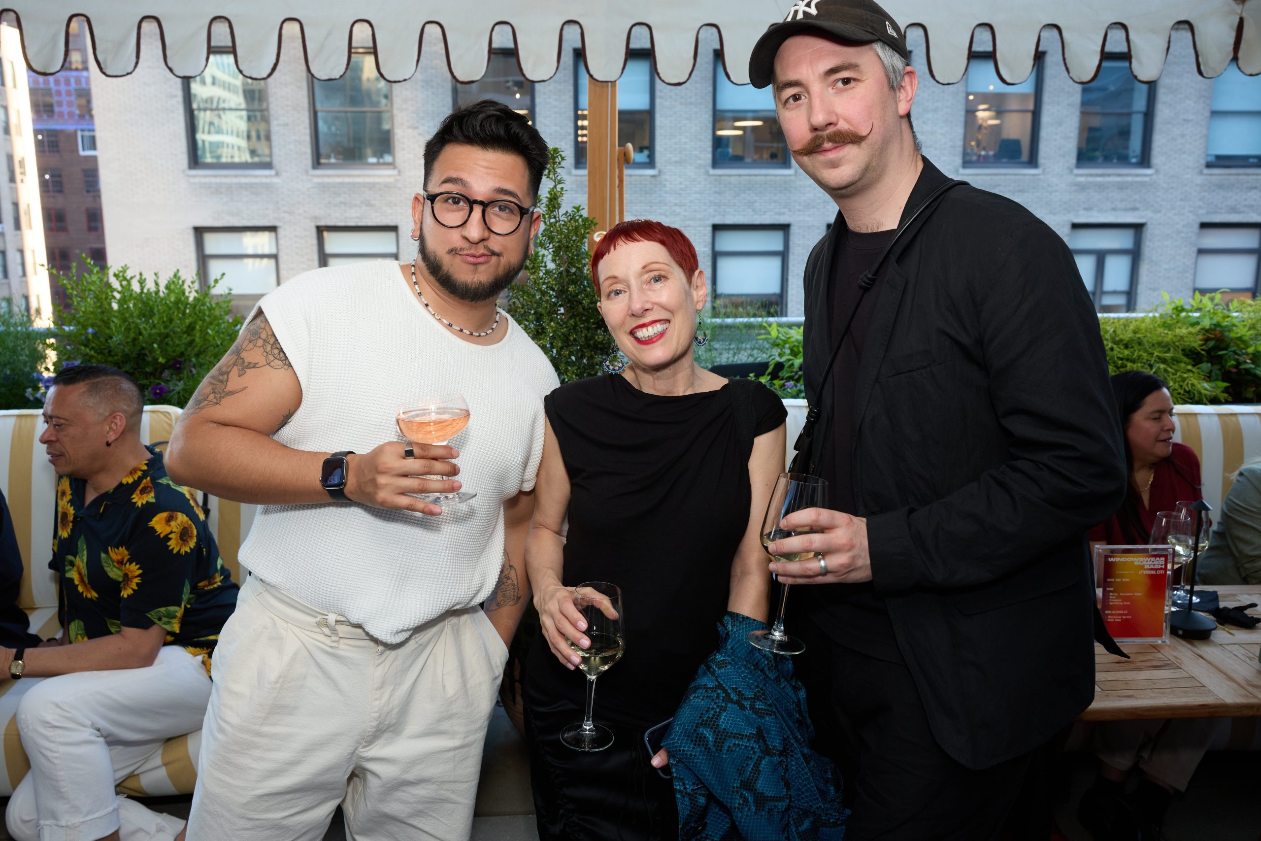WindowsWear Summer Bash 2026 — Noel Abraham, Marketing Manager (Visual Citi) · Denise Foley, Visual Experience Consultant (Burberry) · Tom Sykes, Director of Global Visual Experience (Michael Kors)
