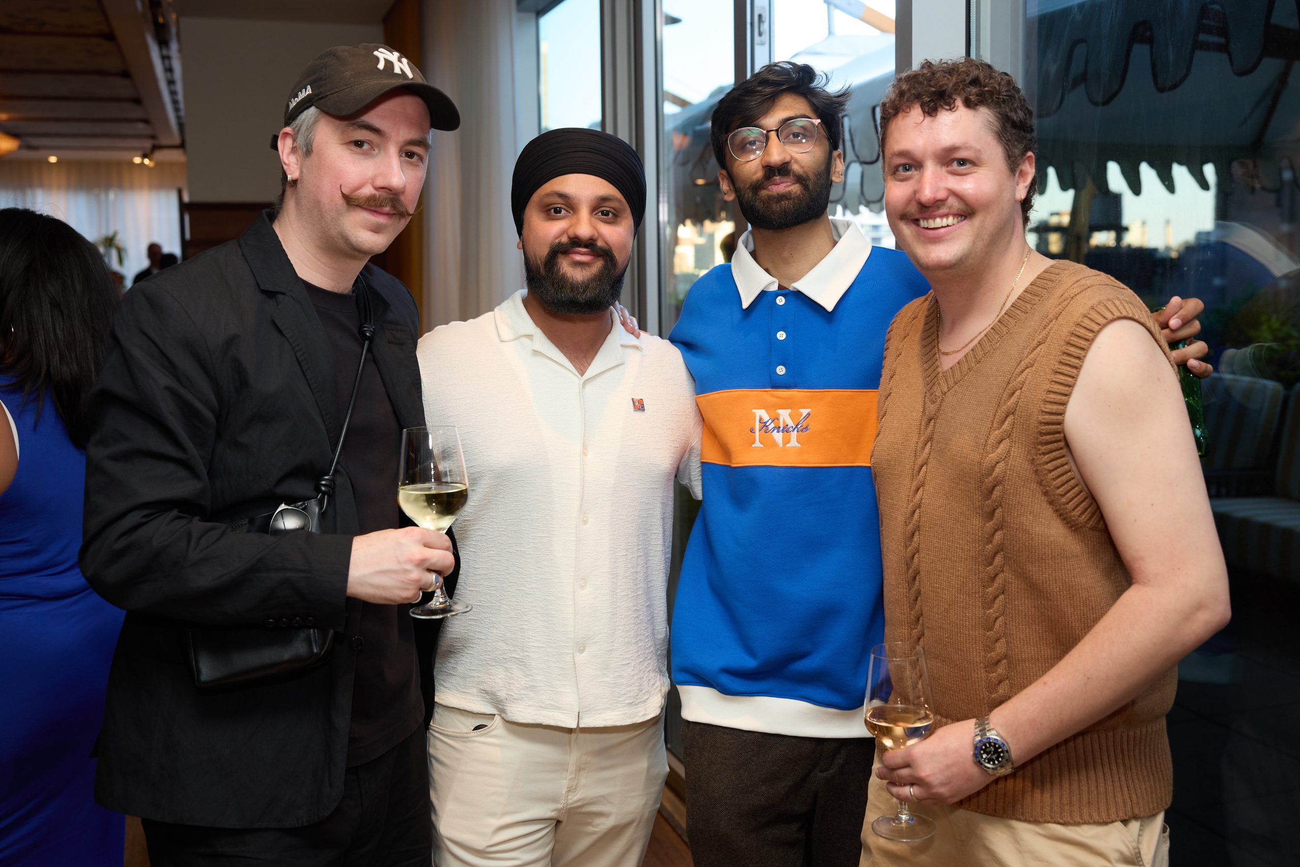 WindowsWear Summer Bash 2026 — Tom Sykes, Director of Global Visual Experience (Michael Kors) · Raj Singh, Project Manager (Visual Citi) · Laith Devji, Corporate Development Executive (Visual Citi) · Clay Crider, Co-Founder (SPACE NY)