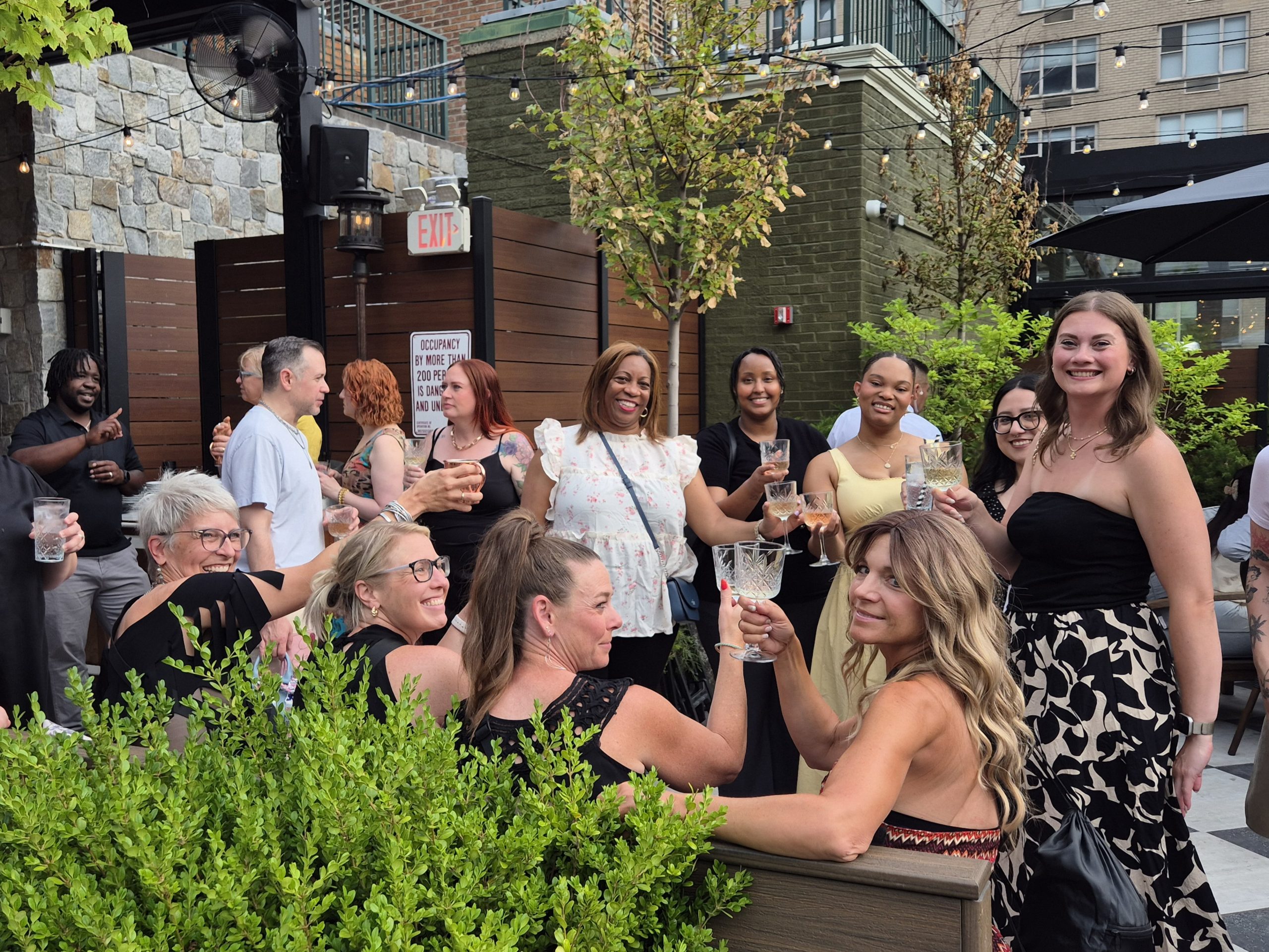 Teacher networking reception — rooftop