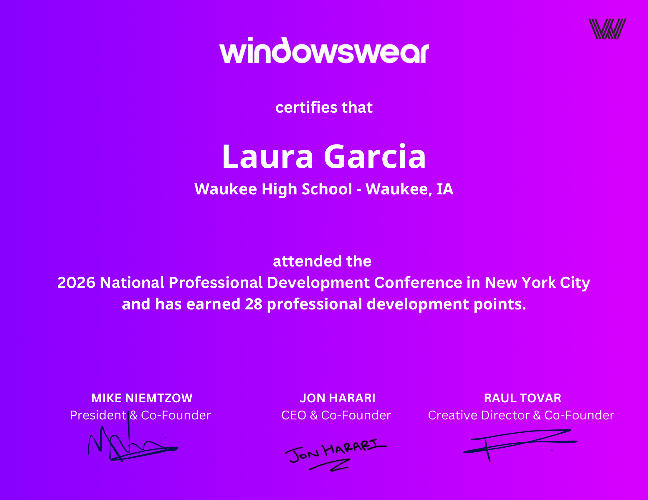 Laura Garcia — PD certificate